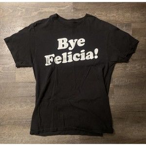 Spencers Bye Felicia Black Short Sleeve T-Shirt Size Medium M